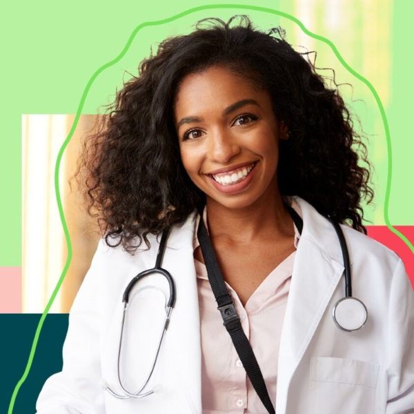 Young female doctor smiling