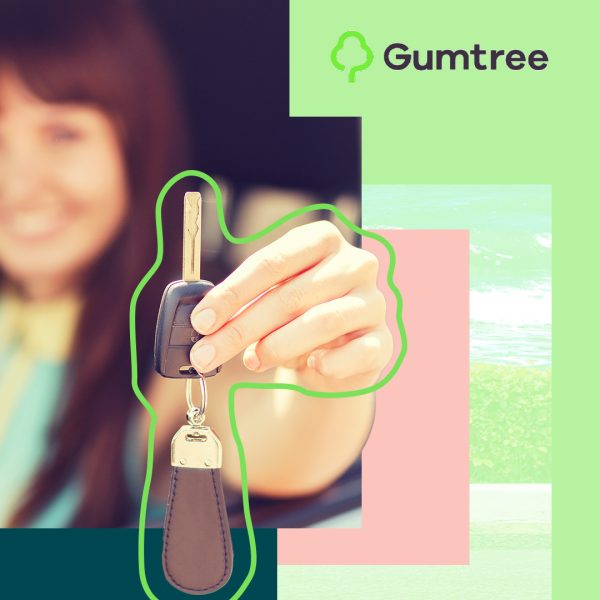 Woman holding car key